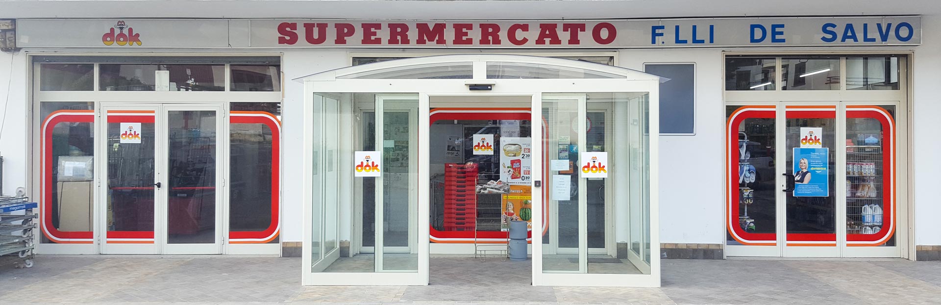 ingresso parcheggi supemercato dok de salvo punto vendita