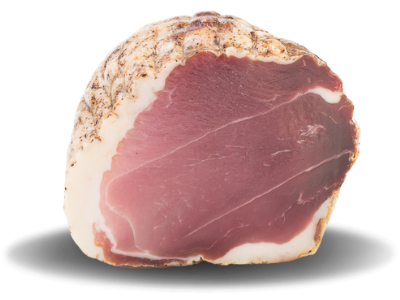 culatello or pork culatta typical Italian salami for slicing
